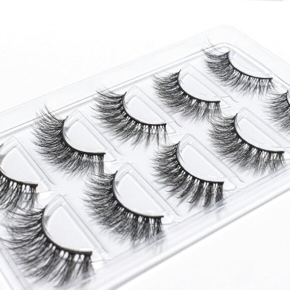 (3 PACK)False Eyelashes Fluffy OWNIIT 3D Faux Mink Wispy Volume Lashes 5 Pairs - Picture 4 of 4